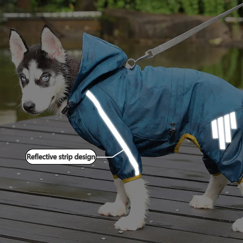 Puppy Raincoat with Reflective Safety